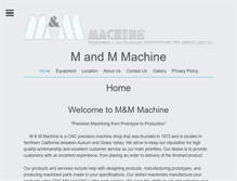 Tablet Screenshot of mandmmachine.com